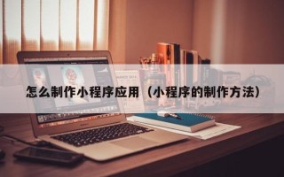 陆丰怎么制作小程序应用（小程序的制作方法）